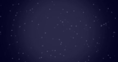 Koyu mavi arkaplan üzerinde geometrik şekiller oluşturan çizgilerle bağlantılı noktaların animasyonu