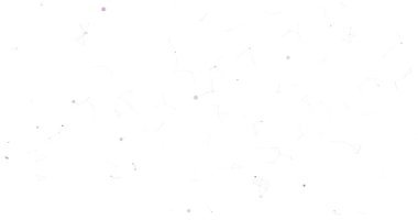 Beyaz arkaplan üzerinde geometrik şekiller oluşturan çizgilerle bağlı yeşil noktaların animasyonu