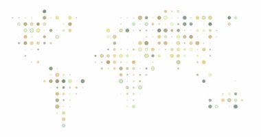 Pulsing Noots Formu Soyut Dünya Haritası