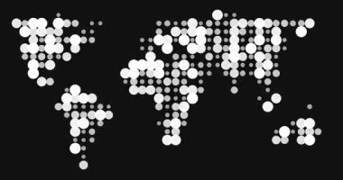 Pulsing Noots Formu Soyut Dünya Haritası