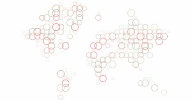 Pulsing Noots Formu Soyut Dünya Haritası