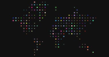 Canlandırılmış Dairesel Dünya Haritası Veri Görselleştirme