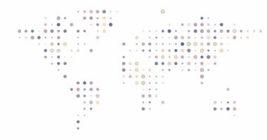 Canlandırılmış Dairesel Dünya Haritası Veri Görselleştirme