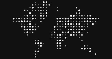 Canlandırılmış Dairesel Dünya Haritası Veri Görselleştirme