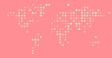 Pulsing Noots Formu Soyut Dünya Haritası