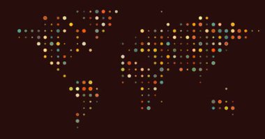 Pulsing Noots Formu Soyut Dünya Haritası