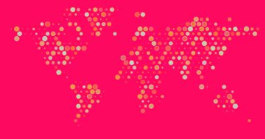 Pulsing Noots Formu Soyut Dünya Haritası