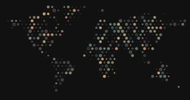 Pulsing Noots Formu Soyut Dünya Haritası