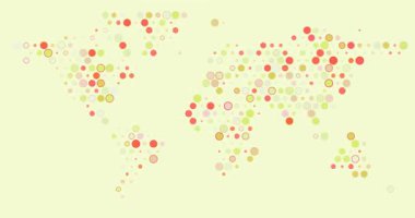 Pulsing Noots Formu Soyut Dünya Haritası