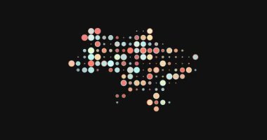 Ukrayna 'nın Renkli Çember Izgara Haritası