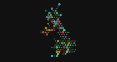 Üretken Noktalarla Birleşik Krallık Harita Canlandırması