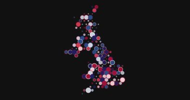 Üretken Noktalarla Birleşik Krallık Harita Canlandırması