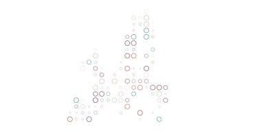 Avrupa Renkli Çember Izgara Haritası