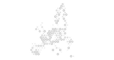 Avrupa 'nın Canlandırılmış Üretken Nokta Haritası