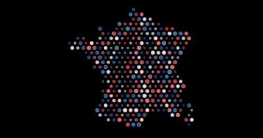 Dijital Nabız Noktaları Fransa Haritası Oluştur