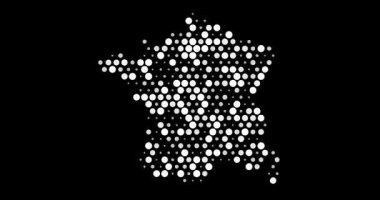 Fransa 'nın Renkli Çember Izgara Haritası