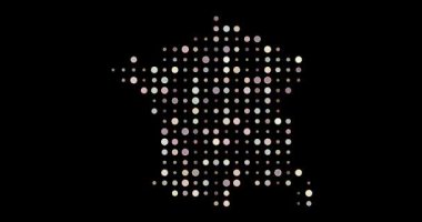 Fransa 'nın Renkli Çember Izgara Haritası