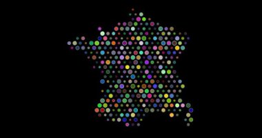 Üretici Noktalar Fransa Haritası Canlandırması