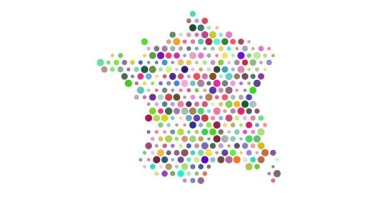 Canlandırılmış Renk Noktalarıyla Fransa ŞekliName