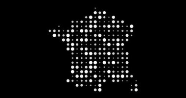 Fransa 'nın Renkli Çember Izgara Haritası