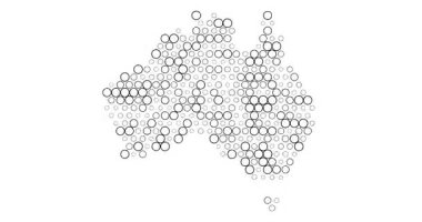 Hareketli Noktalı Avustralya Piksel Haritası