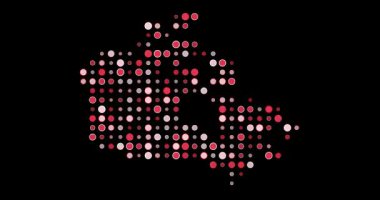 Dijital Noktalar Kanada Haritası Oluştur