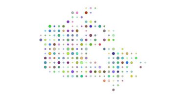 Kanada Renkli Noktalar Haritası Canlandırması