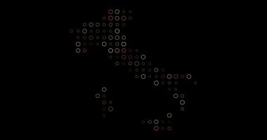 Parlak Noktalı İtalya Haritası