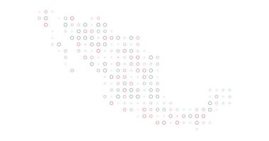 Meksika Dijital Çember Deseni Haritası