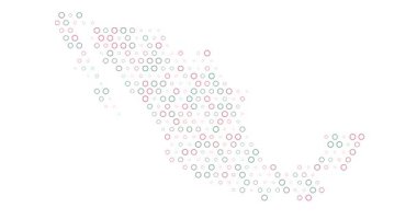 Meksika Dijital Çember Deseni Haritası