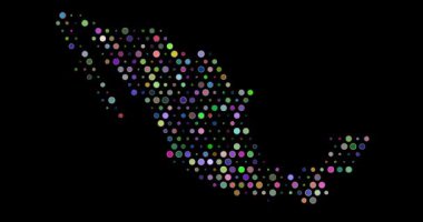 Meksika Dijital Çember Deseni Haritası