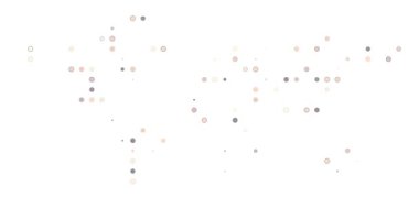 Renkli Noktalar Dünya Haritası Silueti