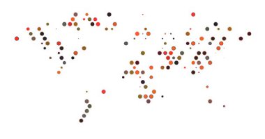 Üretken Çemberlerle Canlandırılmış Dünya Haritası