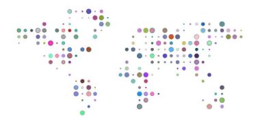 Renk Izgara Çemberleri Dünya Silüetini Canlandır