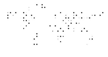 Animasyon Noktalı Minimalist Dünya Haritası