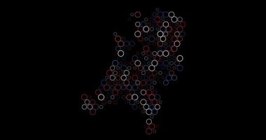 Noktalı Animasyon Hollanda Haritası