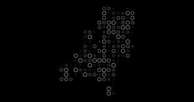 Noktalı Animasyon Hollanda Haritası