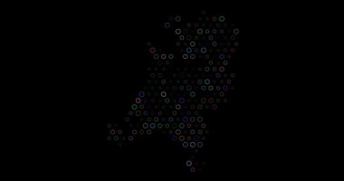 Noktalı Animasyon Hollanda Haritası