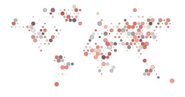 Noktalar Animasyon Göster Dünya Haritası Silueti
