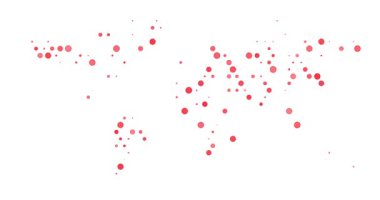 Animasyon Noktalı Minimalist Dünya Haritası