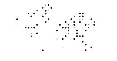 Noktalar Animasyon Göster Dünya Haritası Silueti