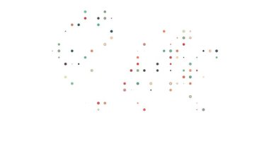 Animasyon Noktalı Minimalist Dünya Haritası