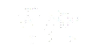 Renk Izgara Çemberleri Dünya Silüetini Canlandır