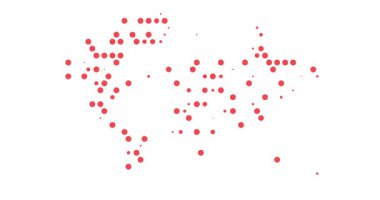 Noktalı Dünya Haritasının Yavaş Oluşumu