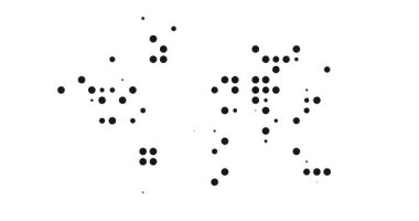 Noktalar Animasyon Göster Dünya Haritası Silueti