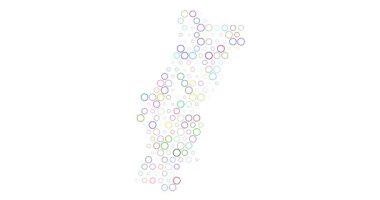 Portekiz 'in Renkli Çember Izgara Haritası