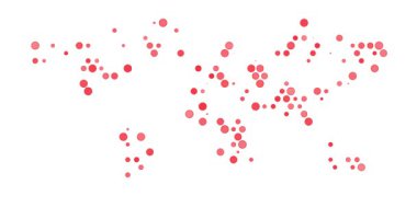World Map Formed By Animated Colored Dots