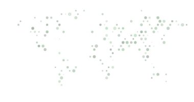 Animasyon Renkli Noktalar tarafından oluşturulan Dünya Haritası