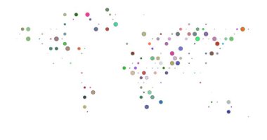 Şekillendirilmiş Kaybolan Çemberlerin Dünya Haritası