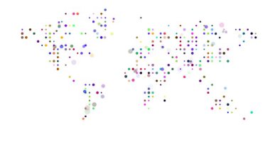 Üretken Dijital Çemberler Dünya Haritası İnşa Et